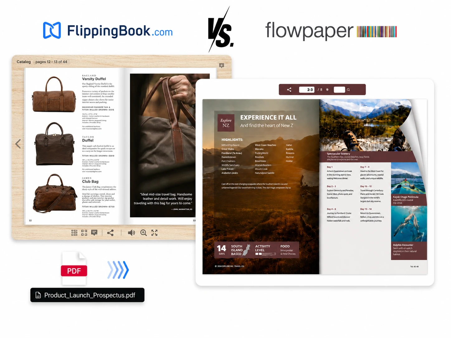 FlowPaper vs FlippingBook comparison