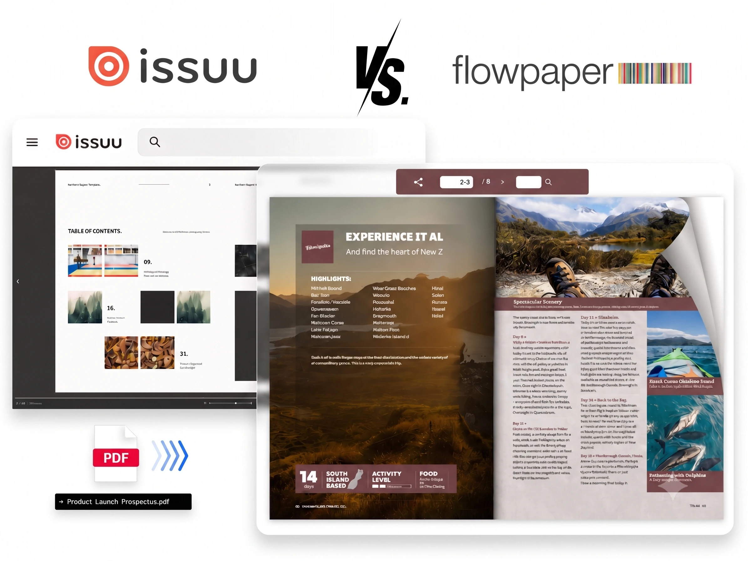 FlowPaper vs Issuu comparison